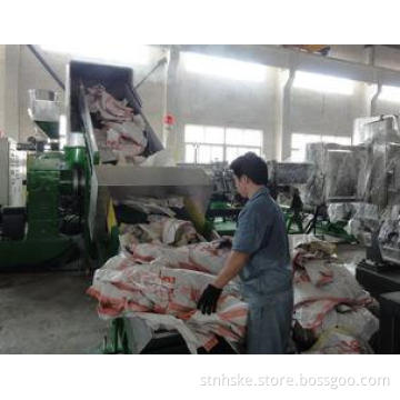 Eco Friendly Recycled PE PP film granulator for PP Woven Ba
